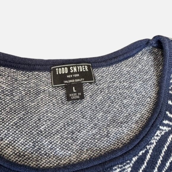 Todd Snyder Coastal Wavey Linen Cotton Lightweight Pocket Shore Sweater (SZ L) - Picture 4 of 9